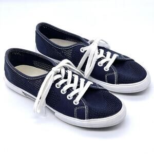 Lands' End Navy Blue Classic Mesh Lace Up Walking Athletic Sneakers - Size 7